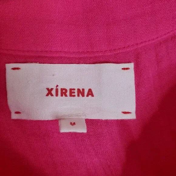 Xirena Avery 100% Cotton Gauze Muslin Top Hot Pink Size‎ M - Picture 8 of 13